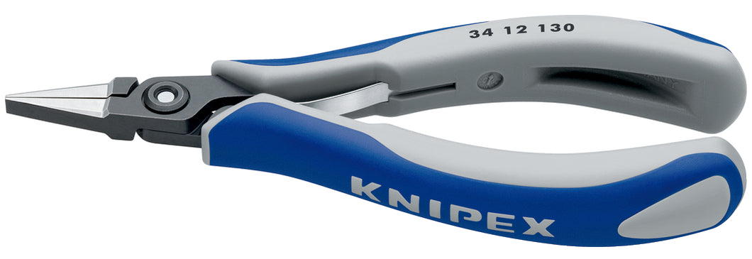 KNIPEX 34 12 130 Pinza de precisión de montaje para electrónica Con fundas en dos componentes bruñido 135 mm