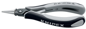 KNIPEX 34 32 130 ESD Pinzas de precisión de montaje para electrónica ESD Con fundas en dos componentes bruñido 135 mm