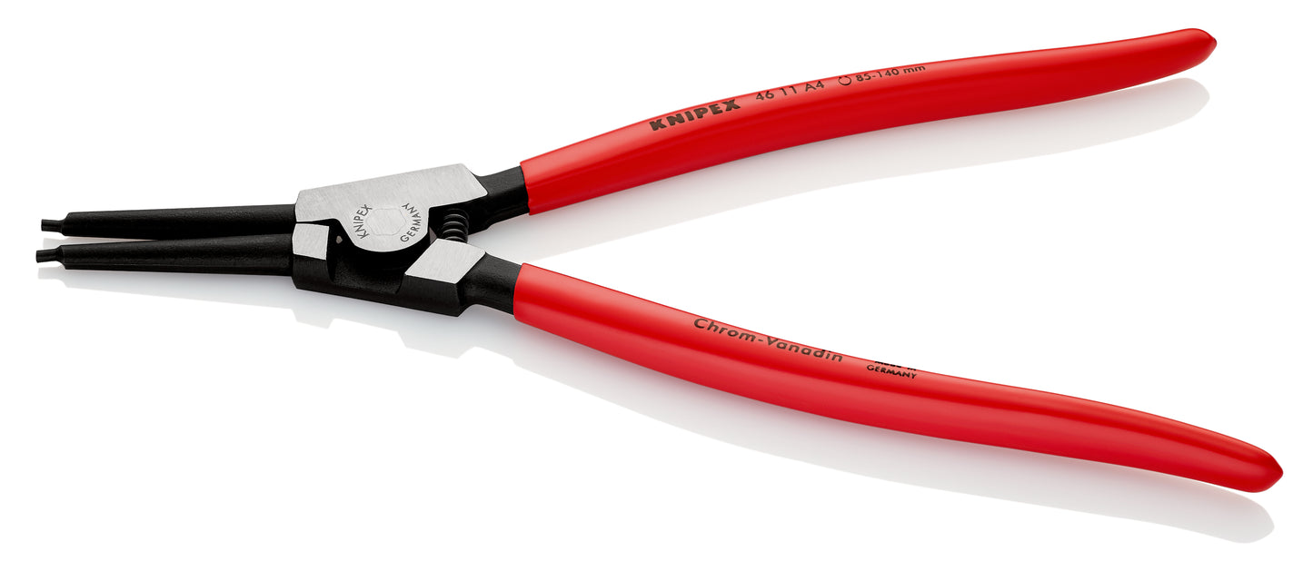 KNIPEX 46 11 A4 SB Pinza para anillos de retención exteriores de ejes recubierto de plástico acabado pavonado 320 mm