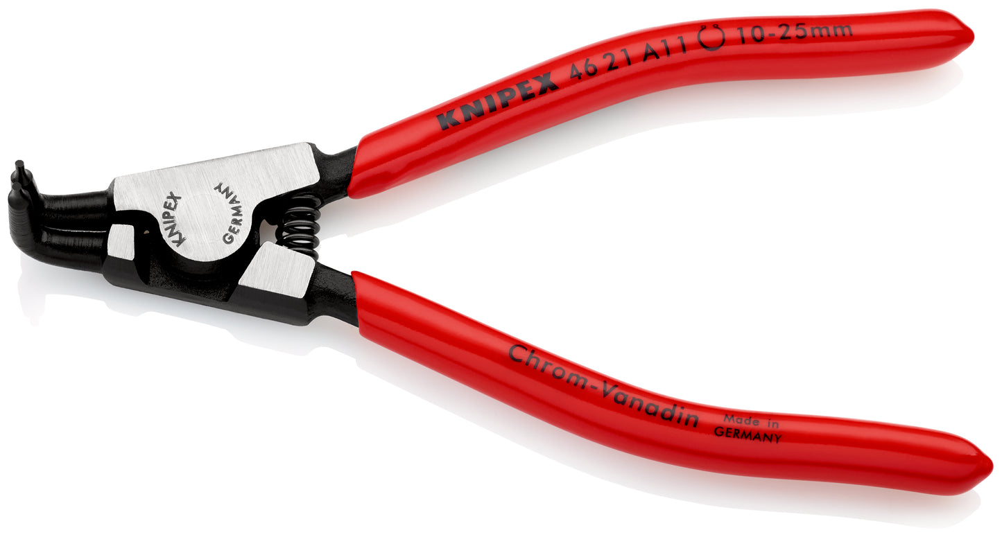 KNIPEX 46 21 A11 SB Pinza para anillos de retención exteriores de ejes recubierto de plástico acabado pavonado 125 mm