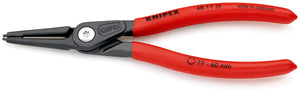 KNIPEX 48 11 J2 SB Pinza de precisión para anillos de retención interiores en taladros recubiertos de plástico antideslizante acabado pavonado 180 mm