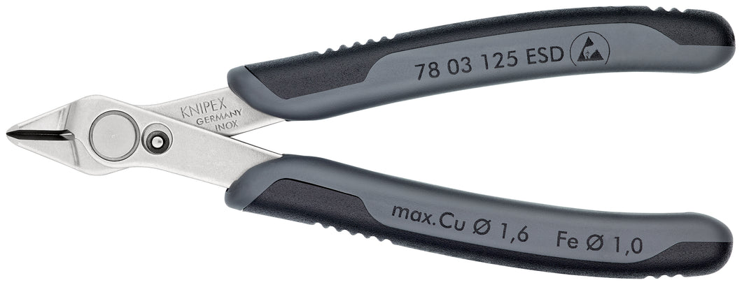 KNIPEX 78 03 125 ESDSB Electronic Super Knips© ESD Con fundas en dos componentes 125 mm