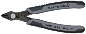 KNIPEX 78 61 125 ESDSB Electronic Super Knips© ESD Con fundas en dos componentes bruñido 125 mm