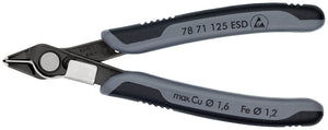 KNIPEX 78 71 125 ESD Electronic Super Knips© ESD Con fundas en dos componentes bruñido 125 mm