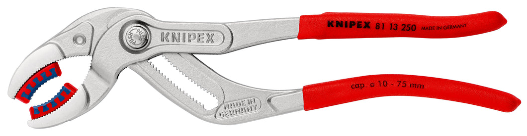 KNIPEX 81 13 250 SB Pinzas para tuberías y racores recubiertos de plástico antideslizante cromado 250 mm