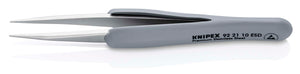 KNIPEX 92 21 10 ESD Pinzas de Precisión  con mangos de goma ESD de 123 mm 