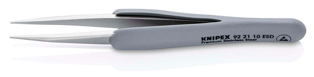KNIPEX 92 21 10 ESD Pinzas de Precisión  con mangos de goma ESD de 123 mm 