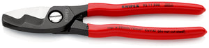 KNIPEX 95 11 200 SB Cortacables Con filo de corte doble recubierto de plástico bruñido 200 mm