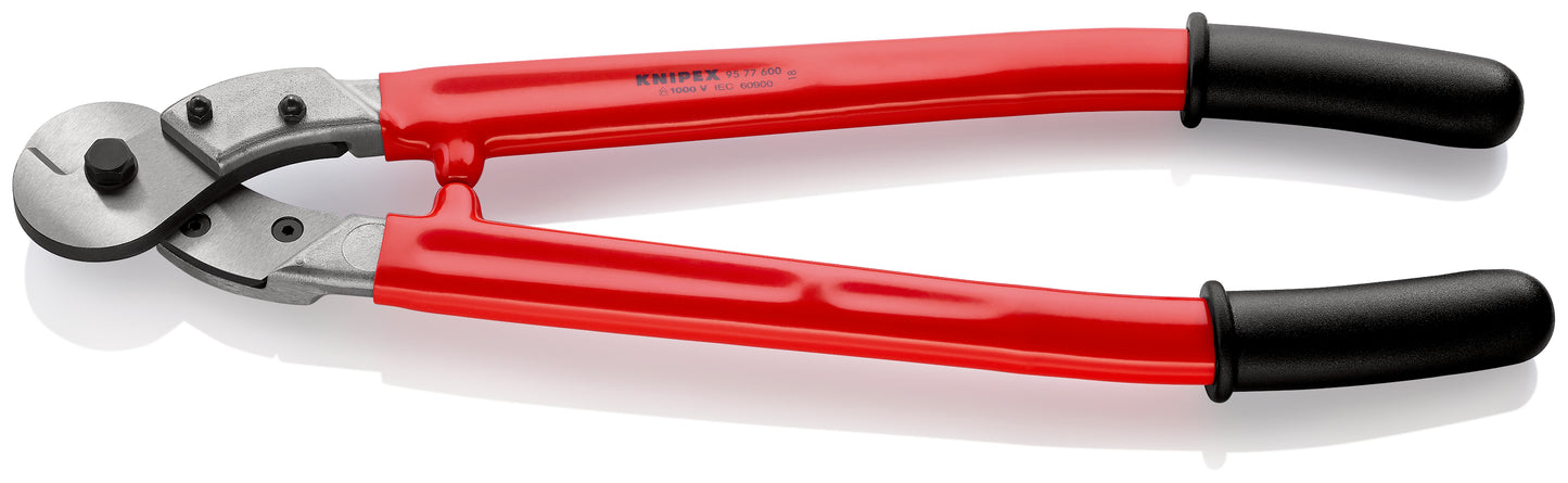 KNIPEX 95 77 600 Cortacables para cable trenzado Aisladas por inmersión en plástico reforzado 600 mm