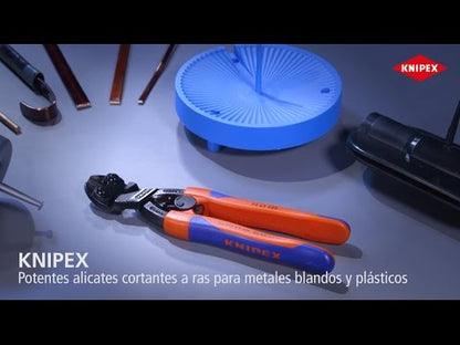 KNIPEX 72 62 200 Cortador tipo extra fuerte Para metal blando y plástico Con fundas esbeltas en dos componentes acabado pavonado 200 mm