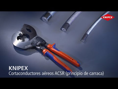 KNIPEX 95 32 340 SR ACSR Pinzas de corte de líneas aéreas (tipo matraca) Para conductor de aluminio con núcleo de acero 340 mm