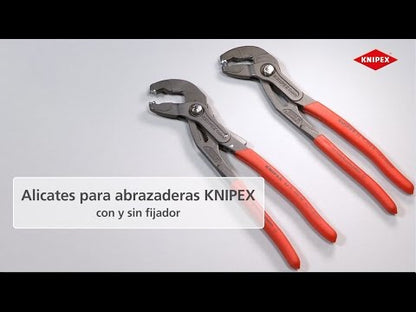 KNIPEX 85 51 250 AF Pinza para abrazaderas Con fijador recubiertos de plástico antideslizante acabado pavonado 250 mm