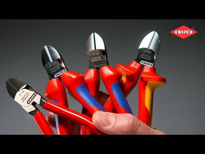 KNIPEX 70 02 140 SB Pinzas de corte diagonal Con fundas en dos componentes acabado pavonado 140 mm